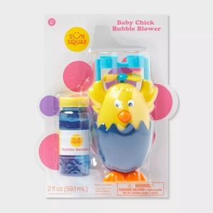 Sun Squad Baby Chick Bubble Blower - Yellow and Blue